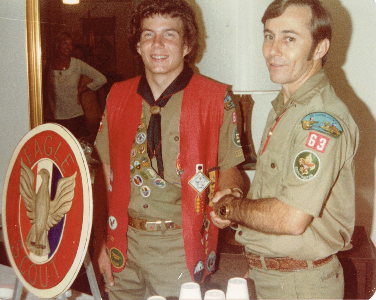 Terry Fossum at his Eagle Scout court of honor